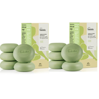 KIT 2 CAIXAS DE SABONETE EM BARRA PURO VEGETAL 5UN TODODIA ALECRIM E SALVIA