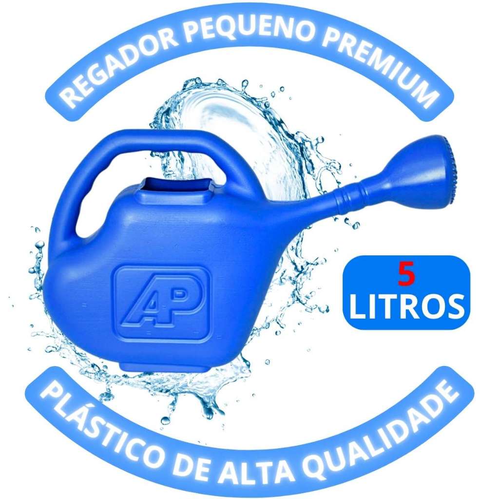 Regador 5 Litros Plástico Pequeno Jardinagem Hortas Flores Arqplast Multiuso Unidade
