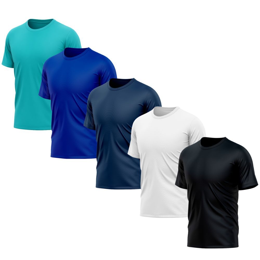 KIT 5 Camiseta Básica Masculina Manga Curta Camiseta Básica Masculina Camiseta Manga Curta Casual