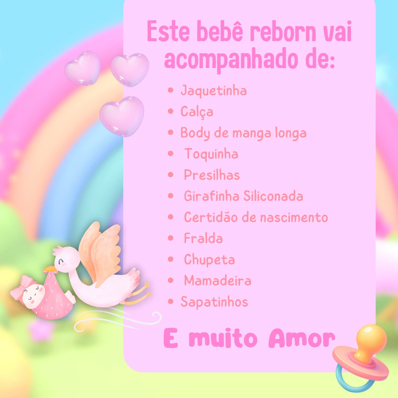 Boneca Bebê Reborn Realista de Silicone Original Luxo Girafinha Pode Dar — foto 9