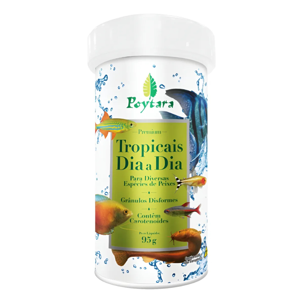 Ração Tropicais Dia a Dia Poytara 95g Diversas Espécies em Oferta na Shopee