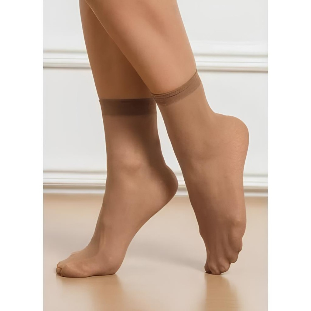 Kit 10 Pares de Meia Invisível Cano Médio Fio 20 Poliamida Social