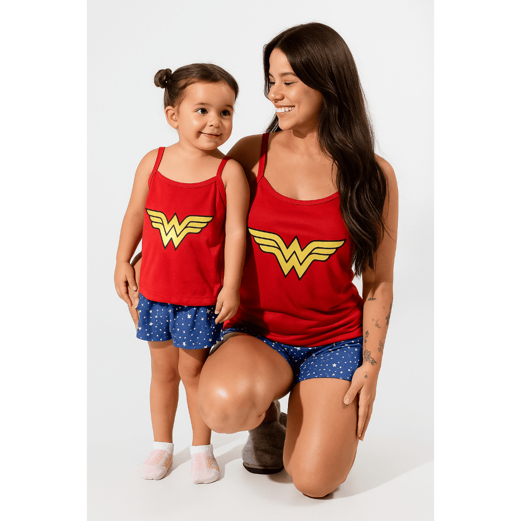 Kit Baby Doll Mãe e Filha Maravilha Malha Premium Pijama Curto Promoção Verão Alcinha Short Doll em Oferta na Shopee