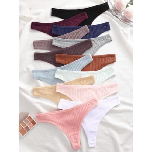 Kit 10 Calcinhas Fio Dental Canelada Microfibra Confortável e Macia