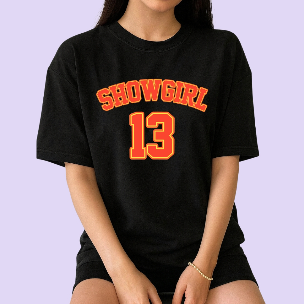 Camiseta Tshirt SHOWGIRL Cantora Pop Musica Internacional TS - Blusa preta Novo Álbum The Life