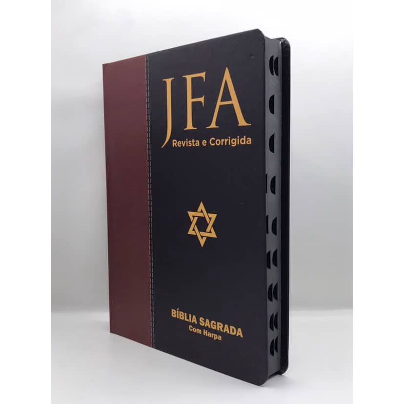 Bíblia Sagrada Tamanho Grande com Harpa Palavras de Jesus em Vermelho Capa Dura JFA masculina