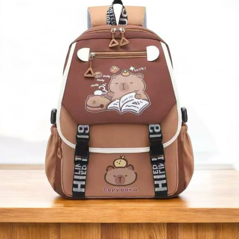 mochila escolar juvenil capivara em Oferta na Shopee