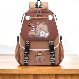 mochila escolar juvenil capivara em Oferta na Shopee