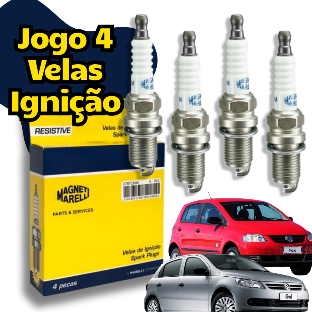Jogo De Vela Gol Fox Voyage Saveiro 1.0 1.6 8v G5 G6 K7rtcmm em Oferta na Shopee
