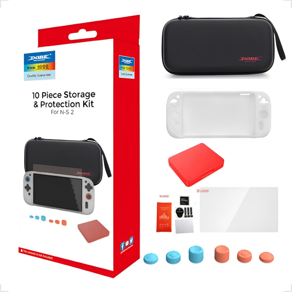 Kit 10 Em 1 Conjunto De Armazenamento Compatível Para Nintendo Switch 2 DOBE TNS-5111