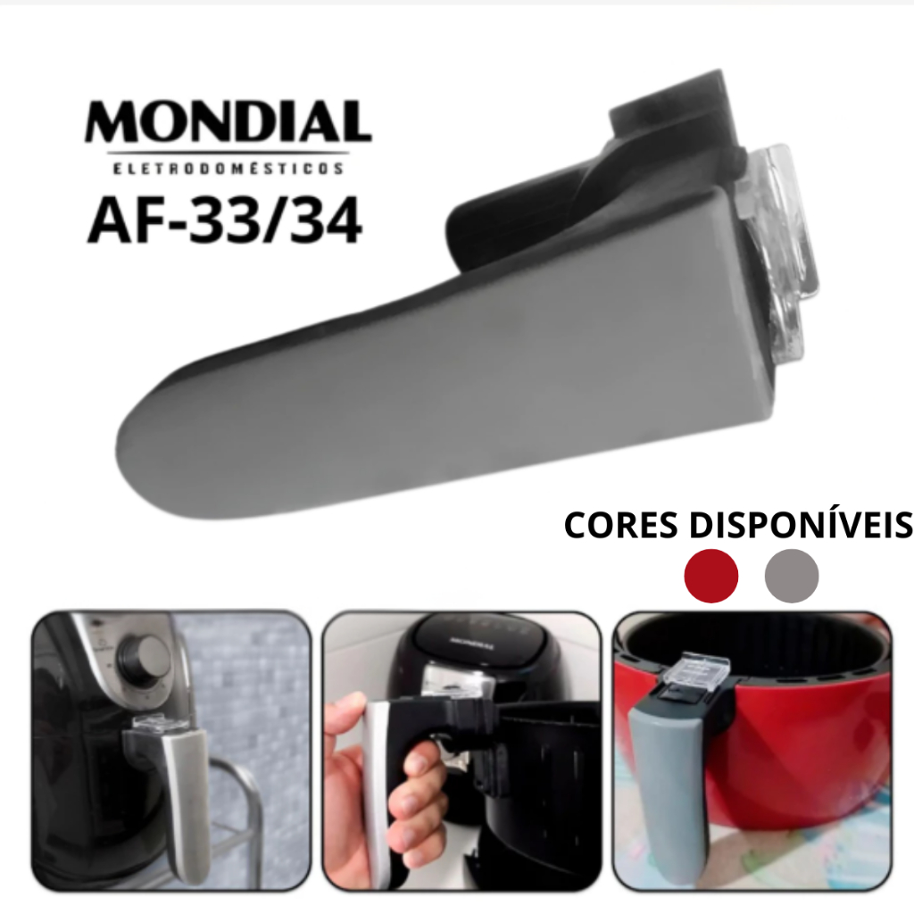 Cabo Puxador De AirFryer Mondial AF-33 AF-34 Alça para Fritadeira Original + 2 Parafuso
