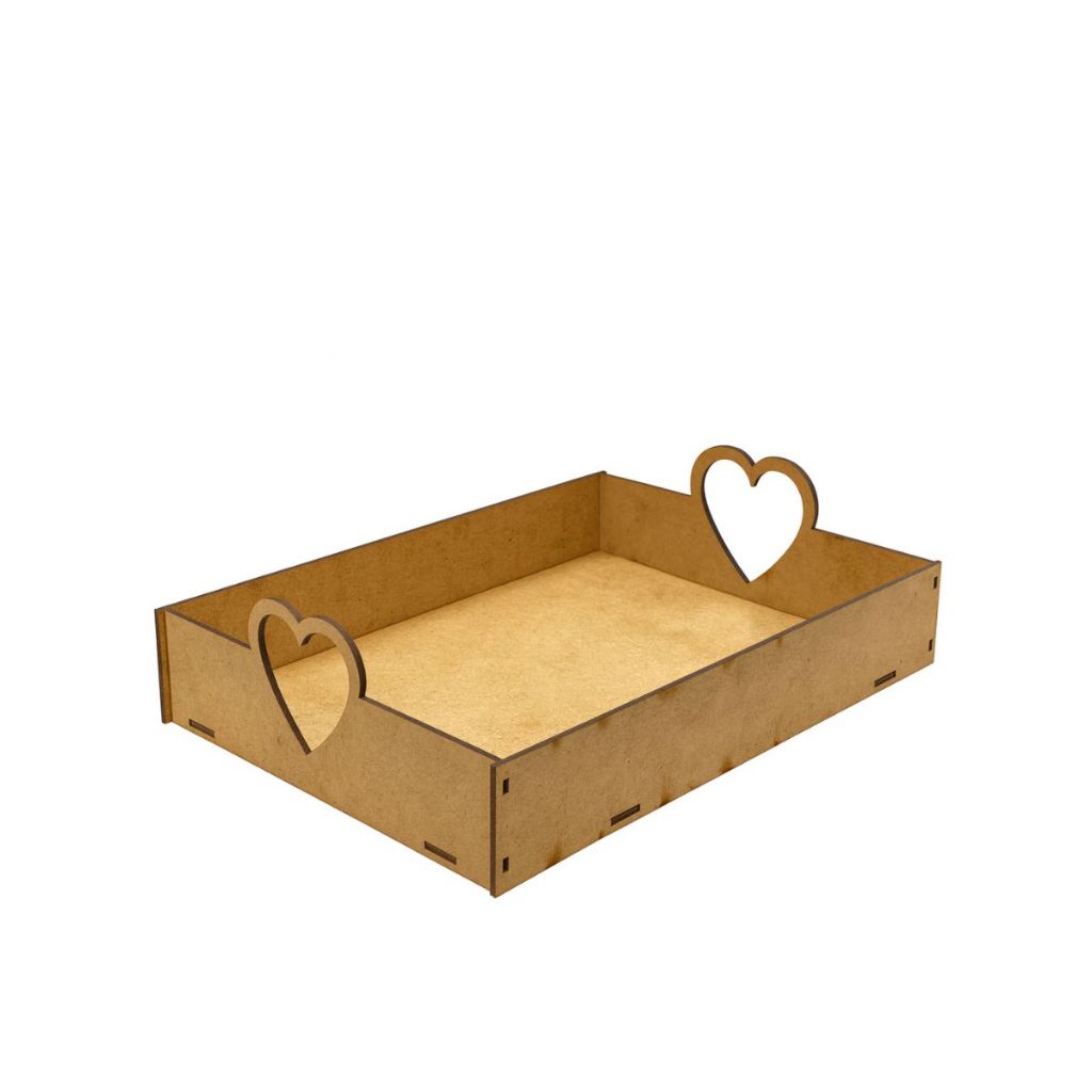 Kit Bandejas MDF Cru Retangular Decoração DIY Artesanato Pintura Festa Banheiro Lavabo Sala