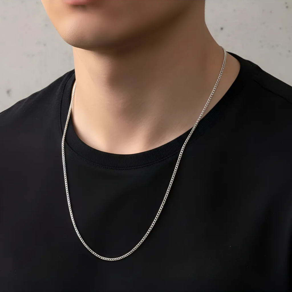 Colar Corrente Fininha 1x1 Aço Inox Cirúrgico Prata Unissex em Oferta na Shopee