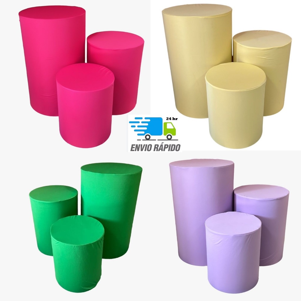 Kit Capa Trio de Cilindro Decoração Festa Veste Facil - Várias Cores