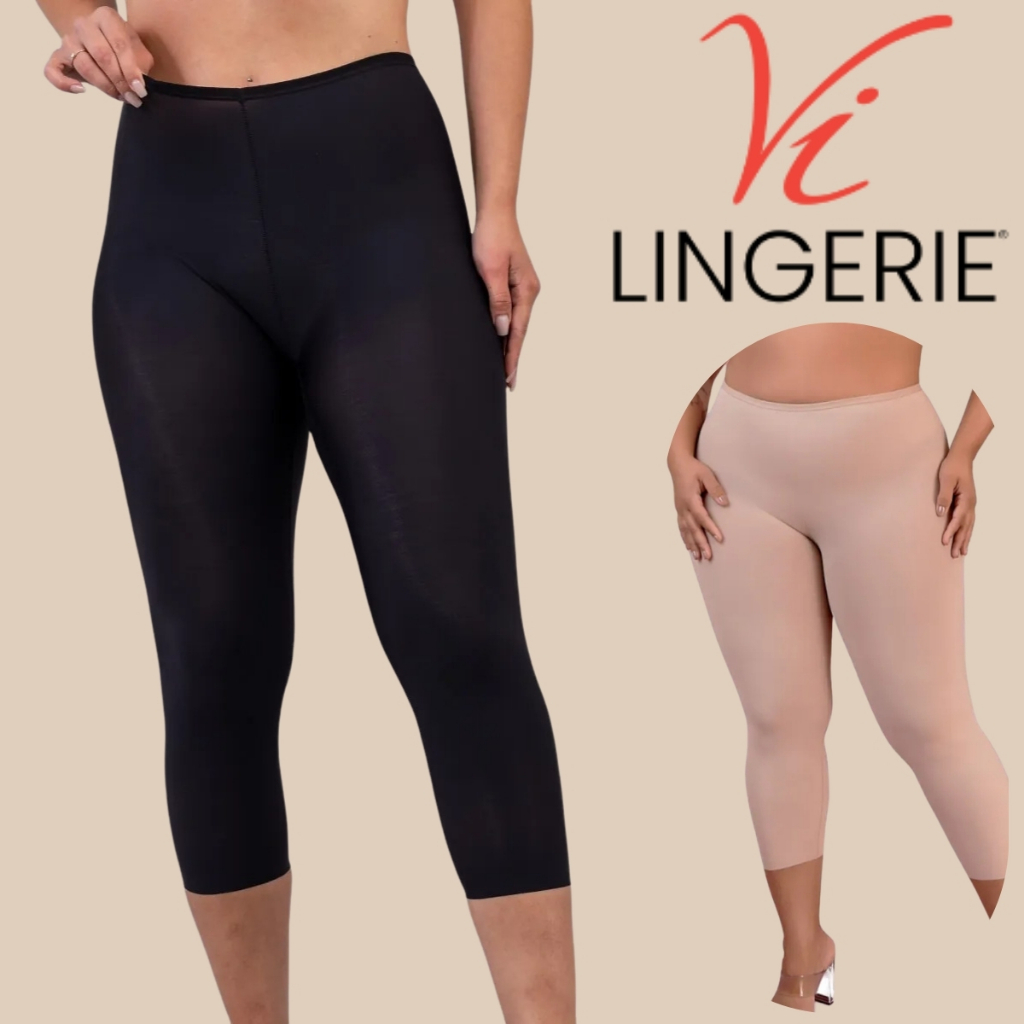 Calca Leg Capri Plus Size Segunda Pele Sense Vilingerie Compressao Leve Conforto Que Modela em Oferta na Shopee