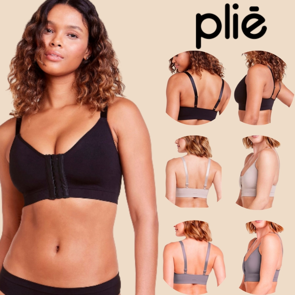 Sutia Plie Sem Bojo de Alta Sustentacao com Alcas Largas e Ajustaveis sem Costura Lateral Reforcado em Oferta na Shopee