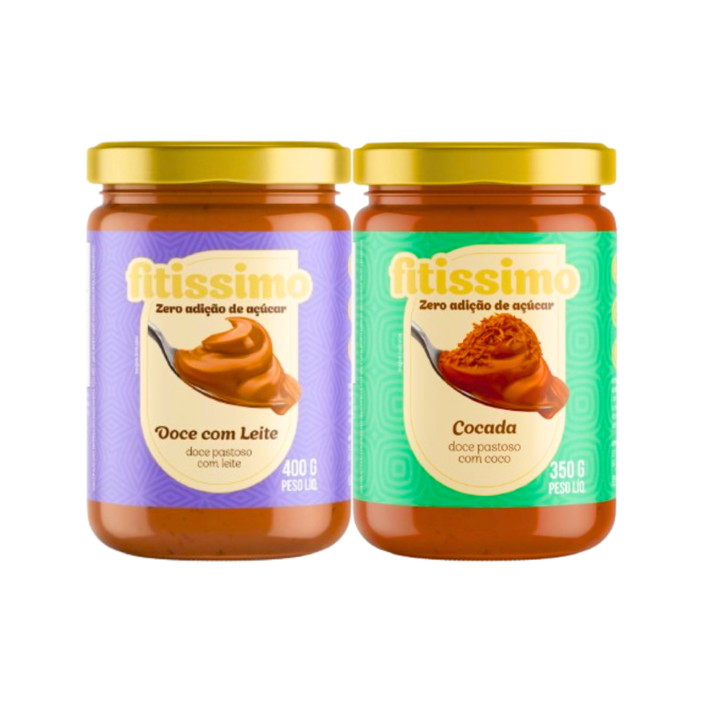 Kit Doce de Leite + Cocada Cremosa Fit Diet Zero Açúcar Zero Lactose - Fitissimo