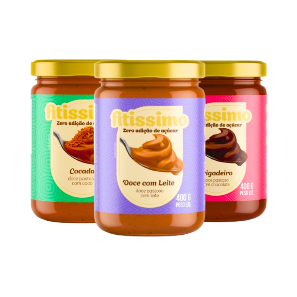 Kit Doces Fit - Zero Açúcar Zero Lactose - Doce de Leite, Brigadeiro de Colher e Cocada - Fitissimo