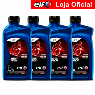 Kit 4x Óleo 100% Sintético 10W-50 Elf Moto 4 Tech em Oferta na Shopee