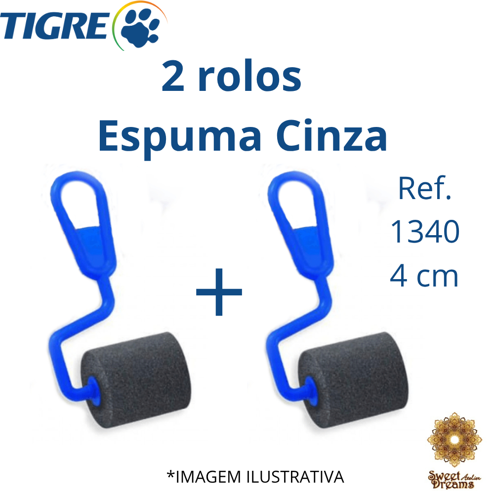 ROLO DE ESPUMA TIGRE REF.1340 4 CM KIT COM 2 UNIDADES