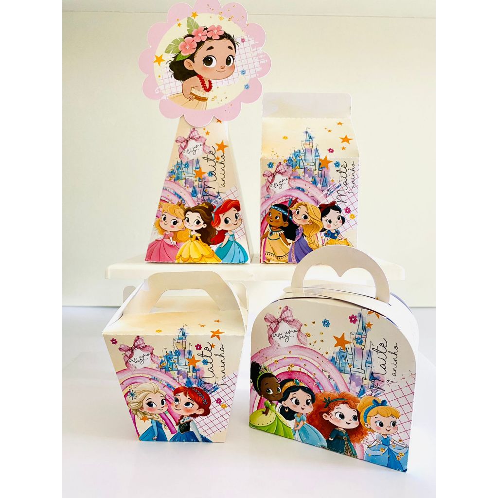 Kit caixinhas personalizadas Princesas PEGUE E MONTE / Kit festa/ festa infantil/lembrancinhas/ personalizados