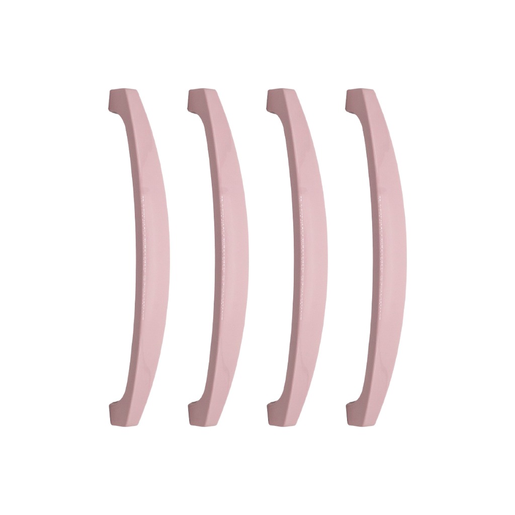 Kit 4 Puxadores Para Moveis Cômoda Infantil Rosa 128mm Alça