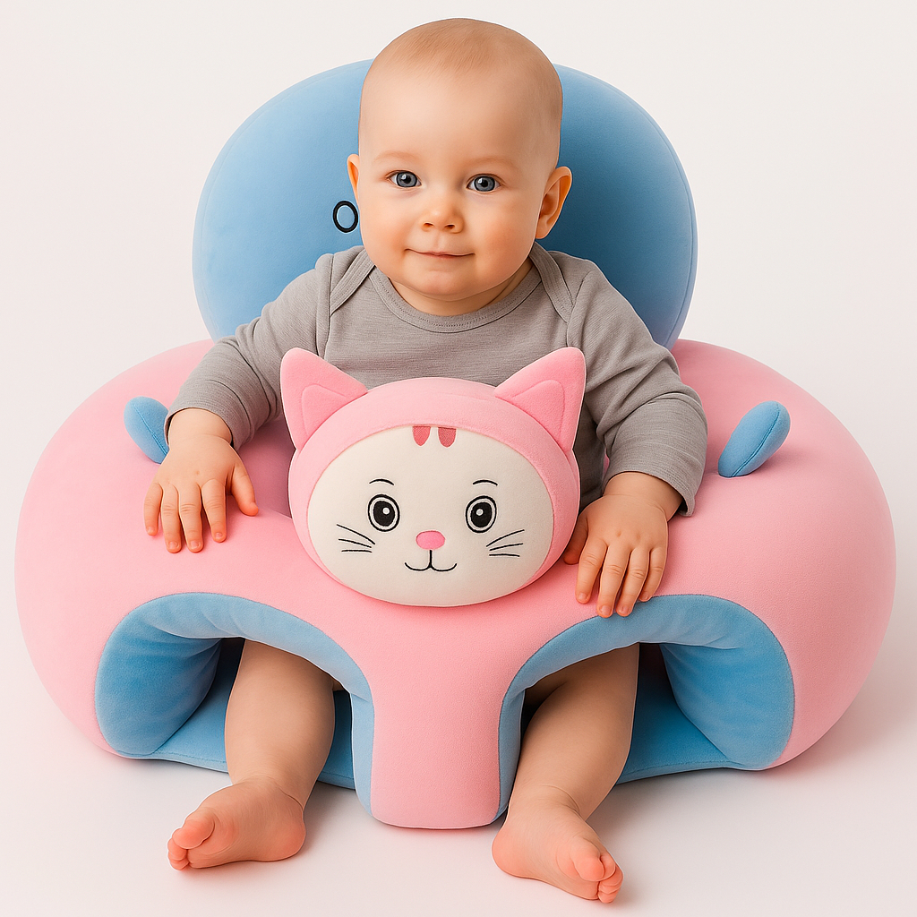 Almofada Puff Gatinha Ajuda Postura Bebe até 2 anos