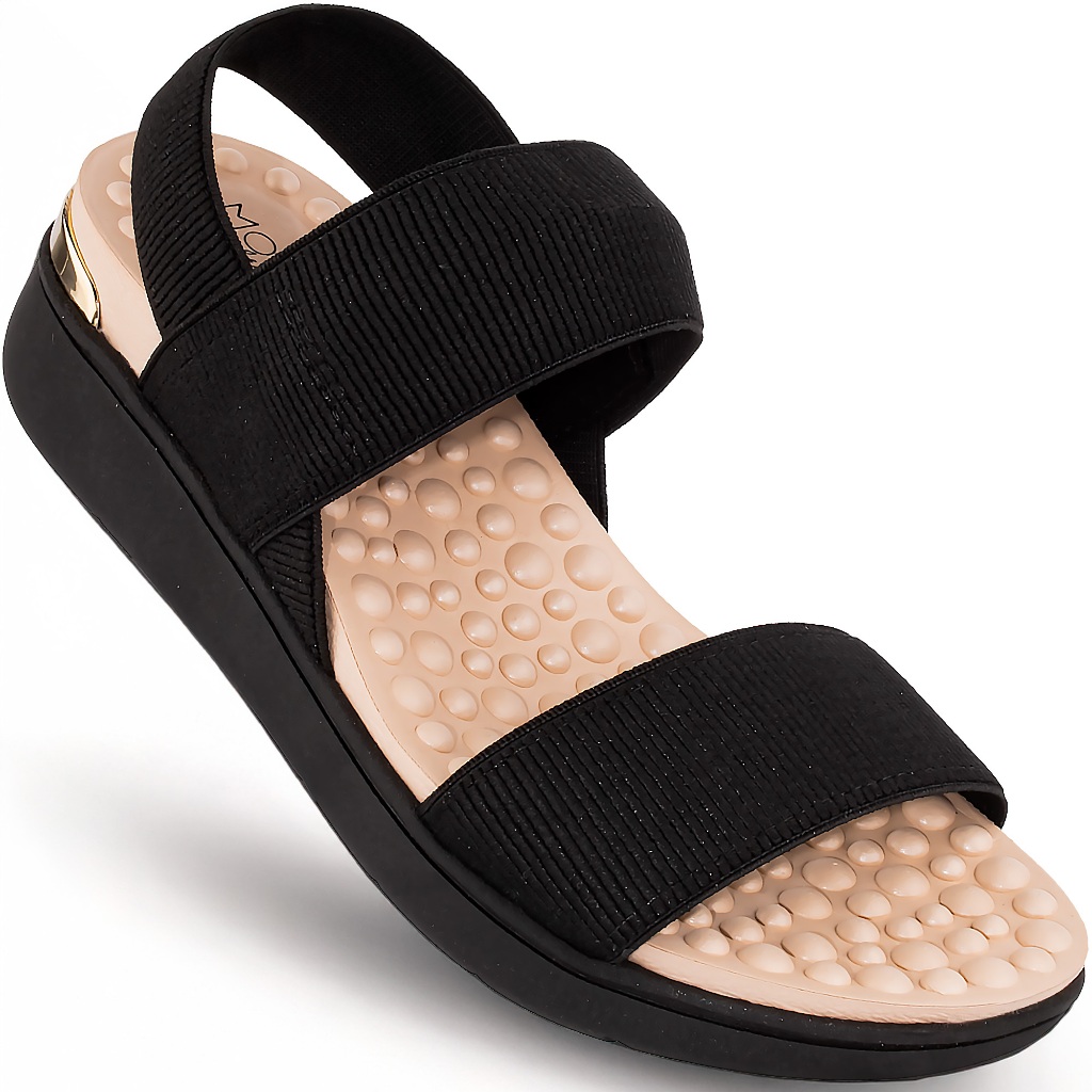 Sandália Modare Ortopédica Ultraconforto Massageadora Original Preto 7151-102 em Oferta na Shopee