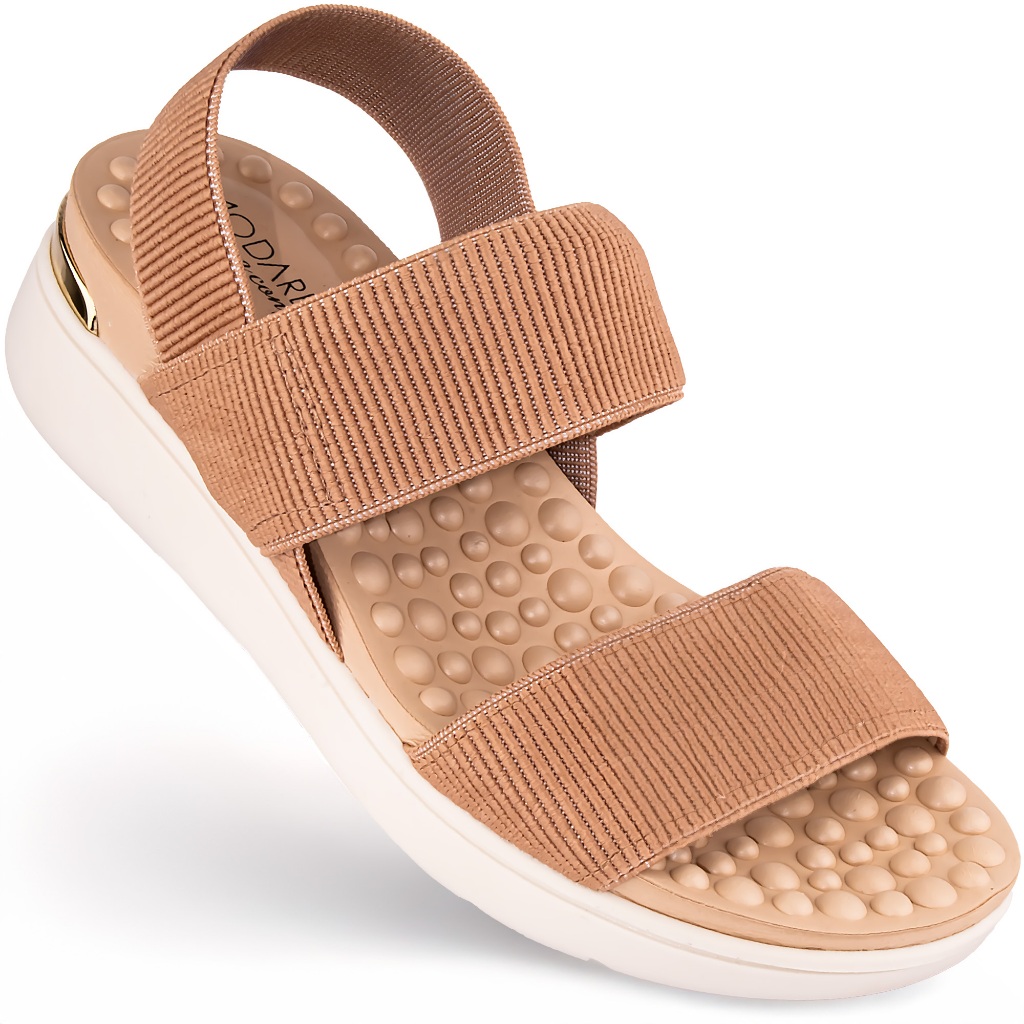 Sandália Modare Ortopédica Ultraconforto Massageadora Original Nude 7151-102 em Oferta na Shopee