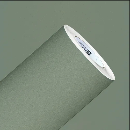 Adesivo Vinil VERDE OLIVA VERDE FROSTY JATEADO Envelopamento Móveis Armário Parede 1 METRO X 70CM