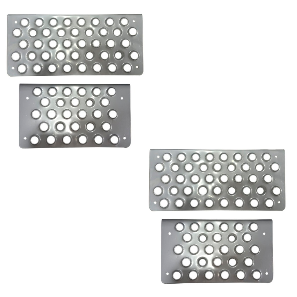 Kit Pisante Tapete Estribo 2 Superior + 2 Inferior Mb Axor 1933 2540 2544 Cromado