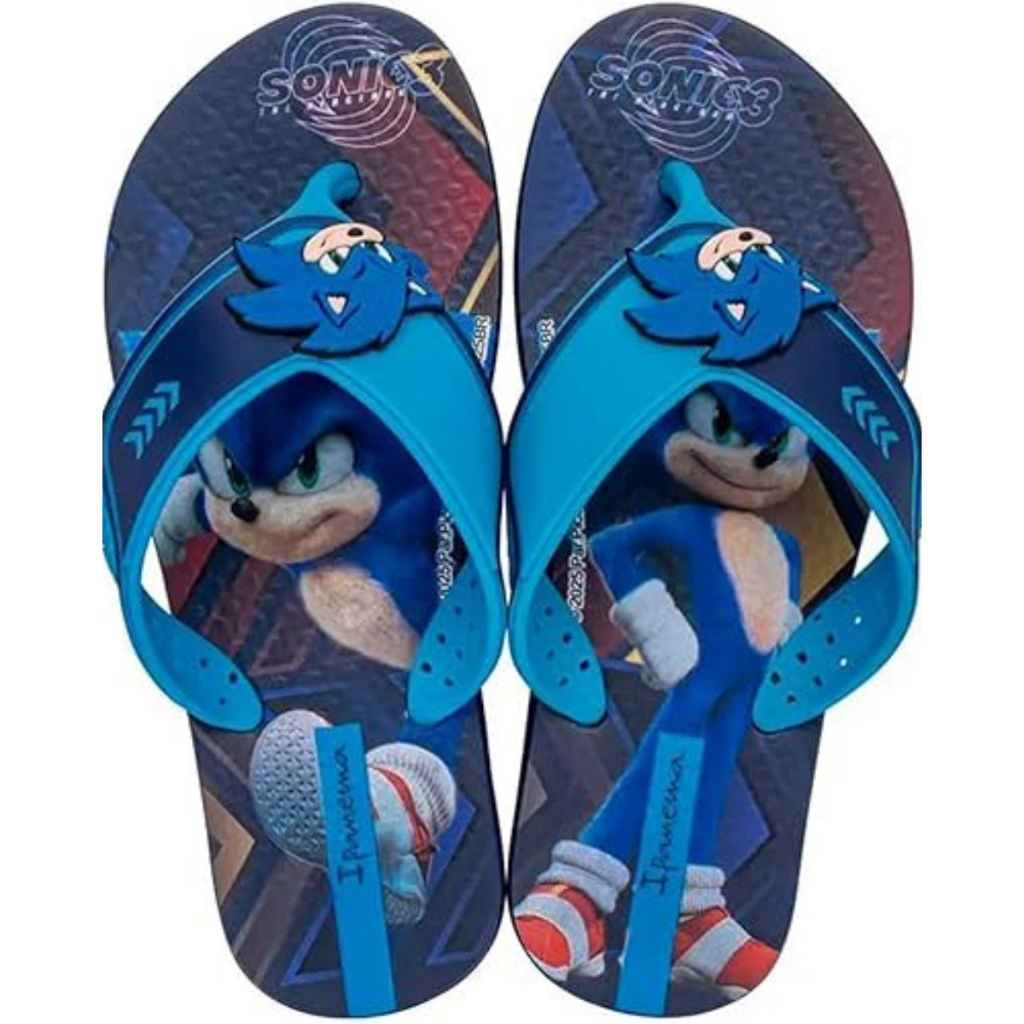 Chinelo Infantil Menino Sonic Speed Run Grendene Kids Ipanema Sandália Antiderrapante
