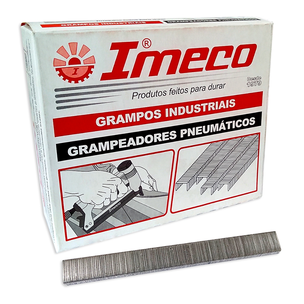 Grampo PCW 80/14 IMECO Caixa 7.500 Unidades para Quadro com Moldura Madeira