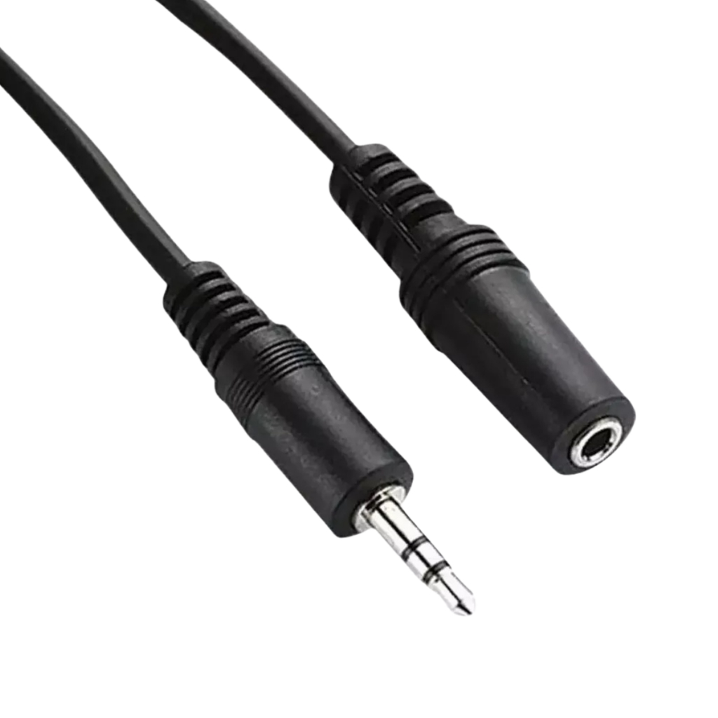 Cabo Adaptador Extensor P2 Macho Fêmea 1.5 Metros Para Áudio P3 Fone Headset