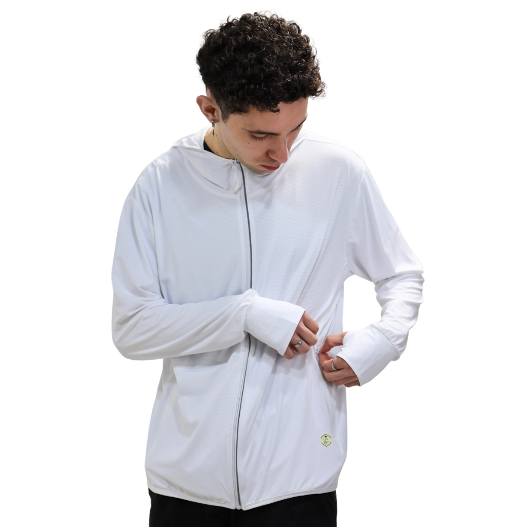 Jaqueta Masculina Importada Esportiva com Dedal e Proteção Solar UV