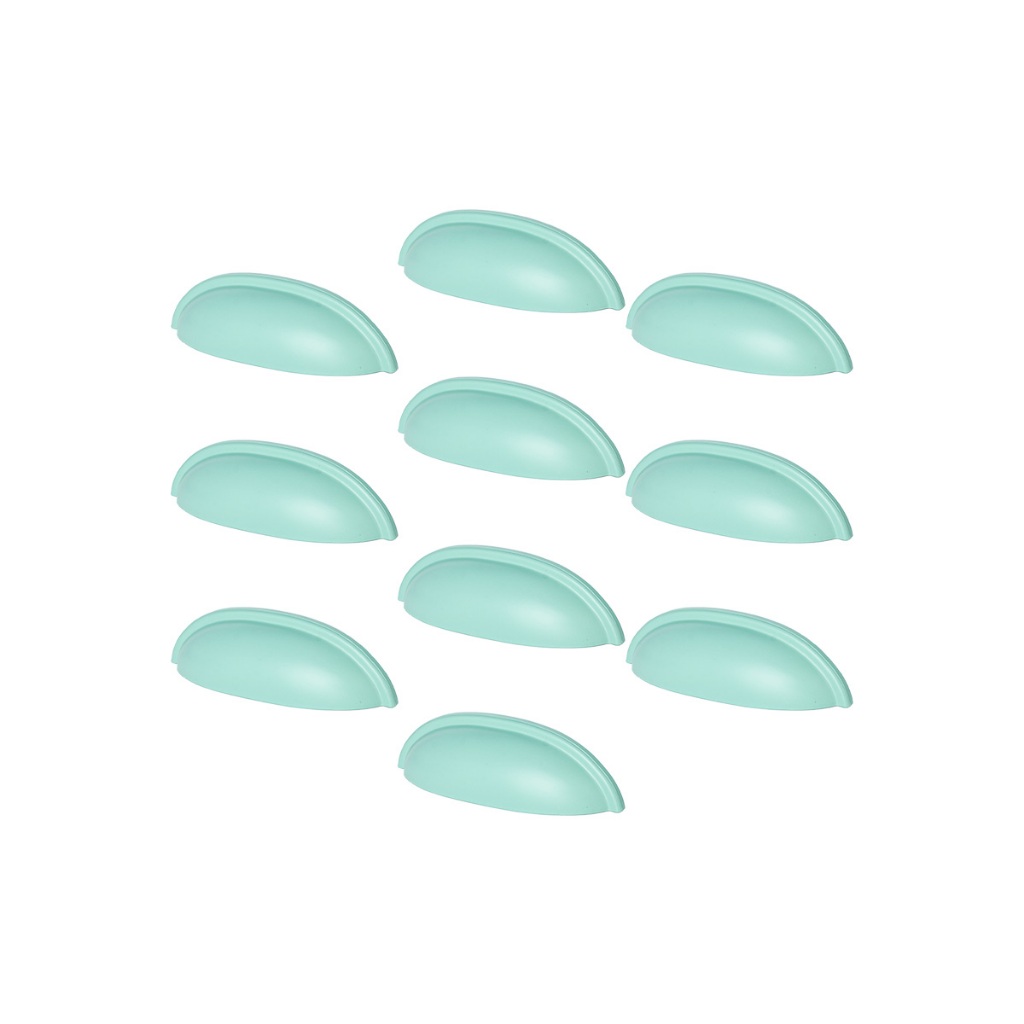Kit 10 Puxadores Candy Color Meia Lua Para Quarto Gaveta Porta Concha Kids 64mm