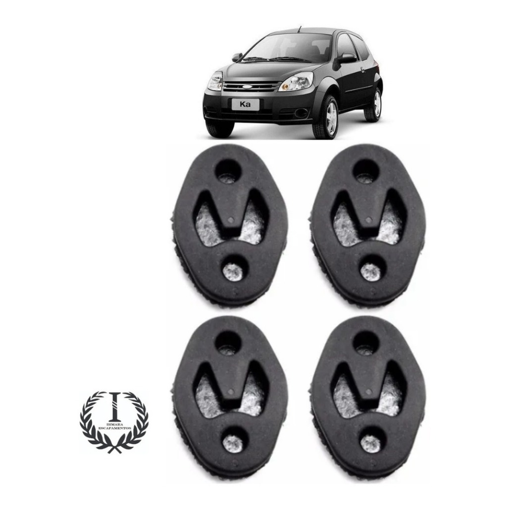 Borracha / Coxim Escapamento Ford Ka 08 / 13 - Kit Com 4 Pç