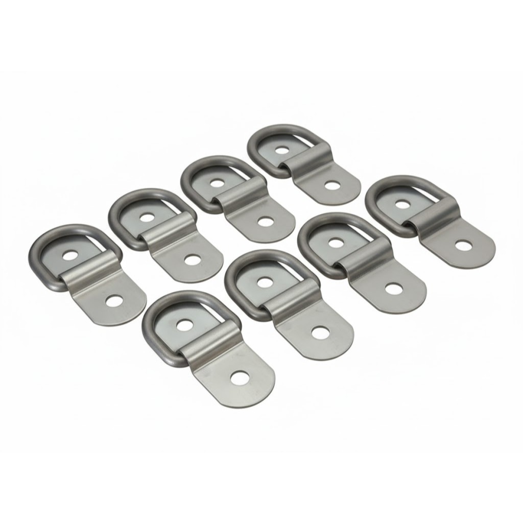 Kit 8 Pitão Para Toldo Chapinha Com Argola Trava De Chão / Ptião com Tombar – NIQUELADO