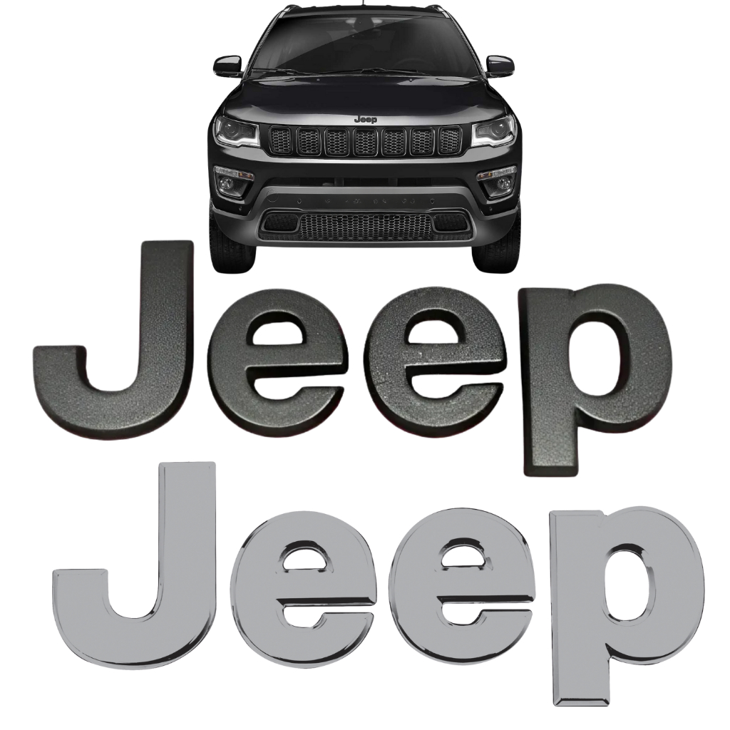 Emblema Logo JEEP capô do Compass  2015 a 2021 – Cromado ou Grafite