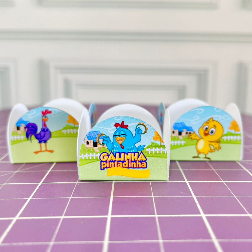 Forminha de Doces galinha Pintadinha Personalizada/Lembrancinha/Aniversário/Decoração/Festa Infantil