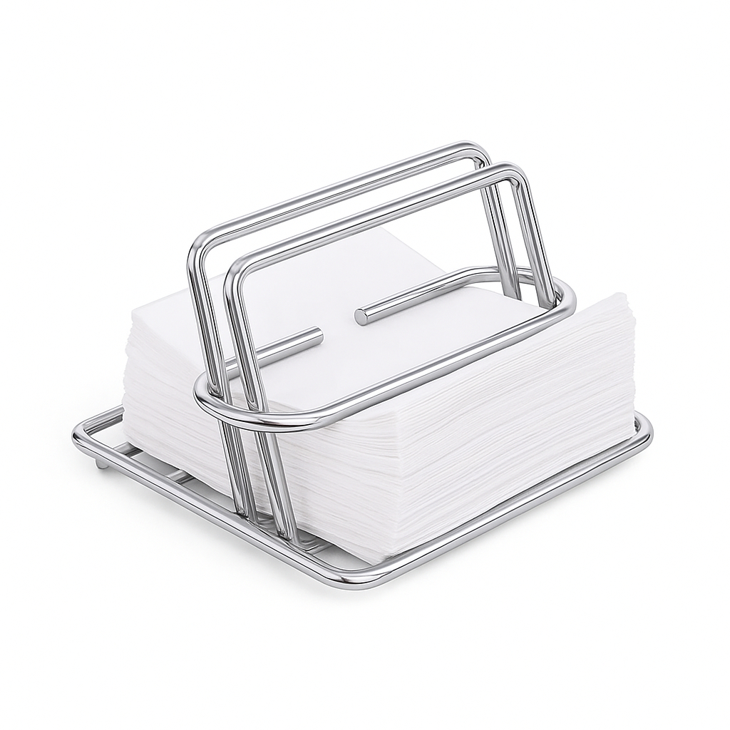Porta Guardanapo em Aço Inox Premium – Suporte de Mesa para Restaurante e Casa em Oferta na Shopee