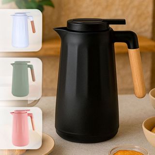 Garrafa Térmica 1 Litro Sotto Para Chás/Café  Design Moderno Cabo Madeira em Oferta na Shopee