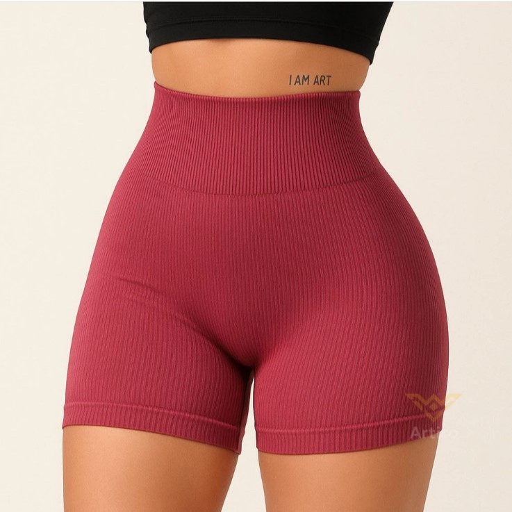 Shorts Fitness Canelado Academia Zero Transparencia Feminino Premium