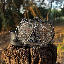 Cinto com Fivela Country Nossa Senhora Strass Rodeio Cavalgada
