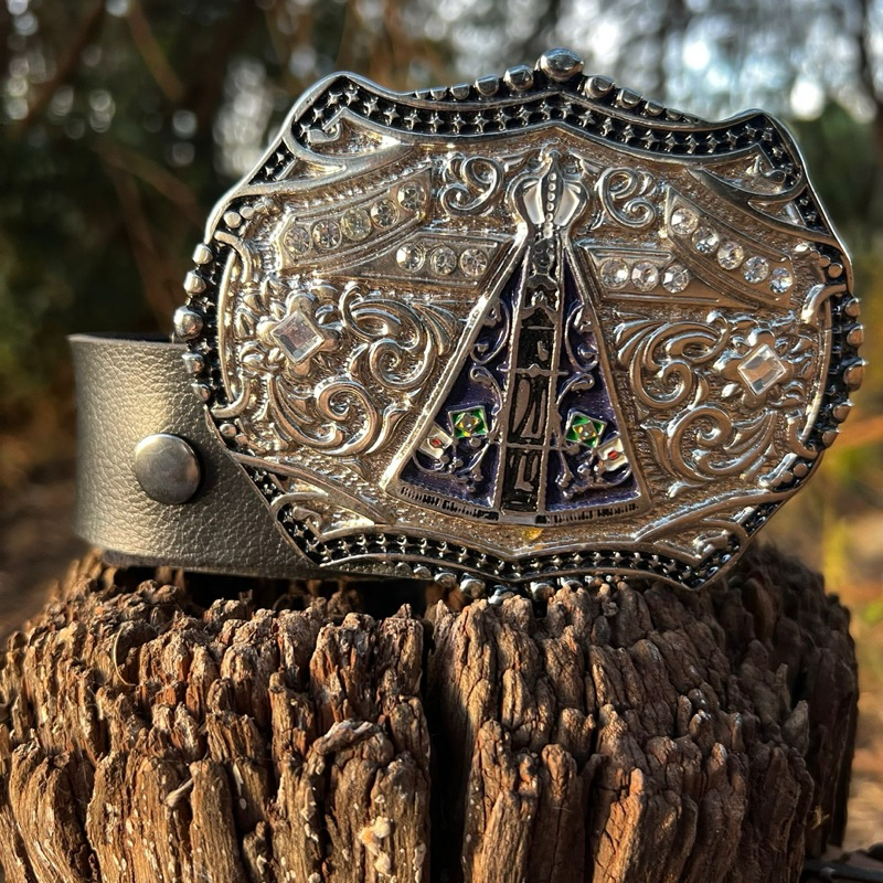 Cinto com Fivela Country Nossa Senhora Strass Rodeio Cavalgada — imagem 2 de 2