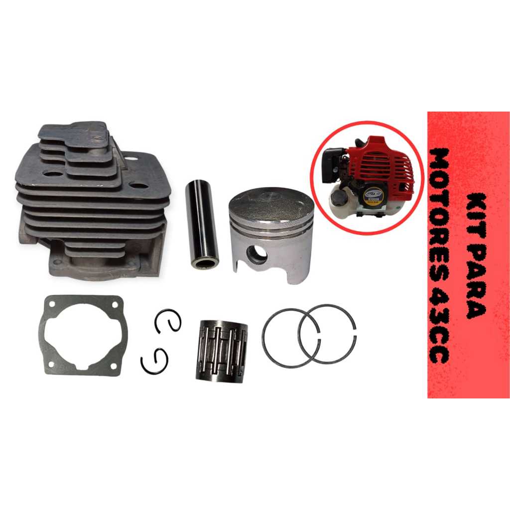 Kit Cilindro, Pistão E Anéis Da Roçadeira 43cc Azen