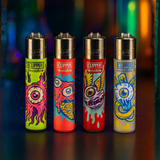 Conjunto 4 unid. Clipper Original Maxxi - Isqueiro recarregável - Diversas Coleções - sem gás em Oferta na Shopee