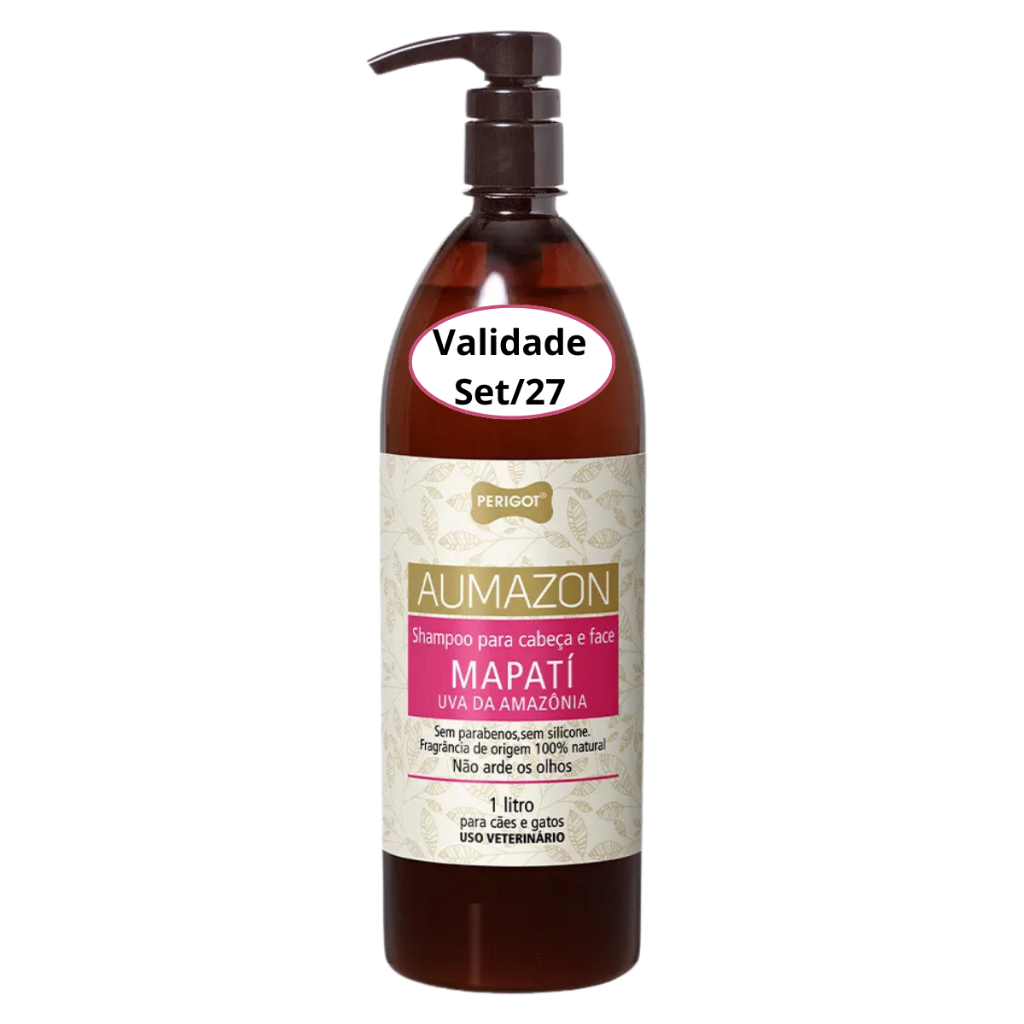 Shampoo Cabeça E Face Mapati Perigot 1L (Não Arde Os Olhos) para Pet Cães Gatos em Oferta na Shopee