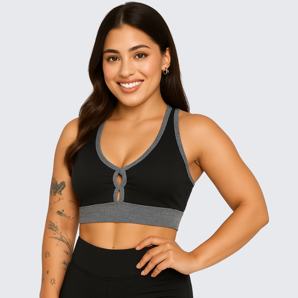 Top Academia Sustentação Alta Sem Bojo Fitness Treino Liso em Oferta na Shopee