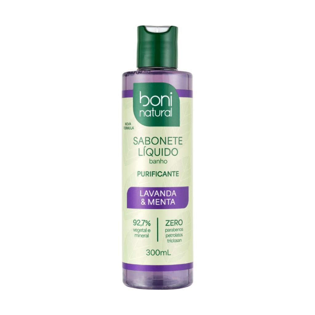 Sabonete Liquido Vegano Lavanda e Menta 300ml - Boni Natural